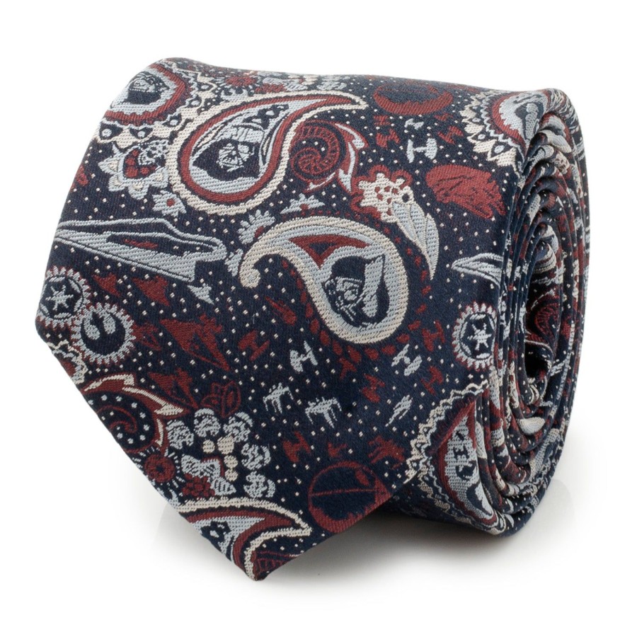 Star Wars Vader Paisley Navy Multi Men'S Tie | Star Wars Ties