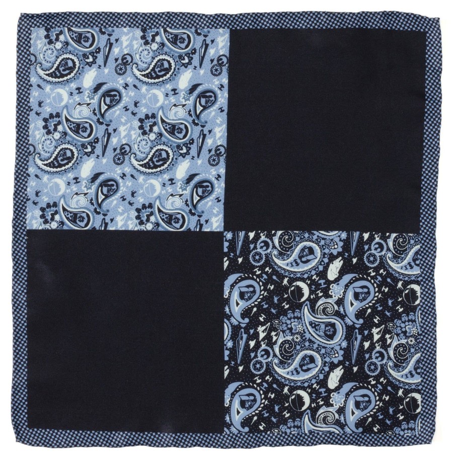 Star Wars Vader Blue Paisley Pocket Square | Pocket Squares