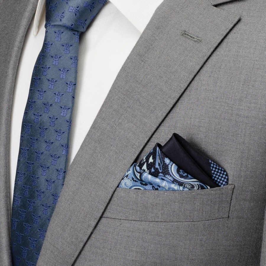 Star Wars Vader Blue Paisley Pocket Square | Pocket Squares