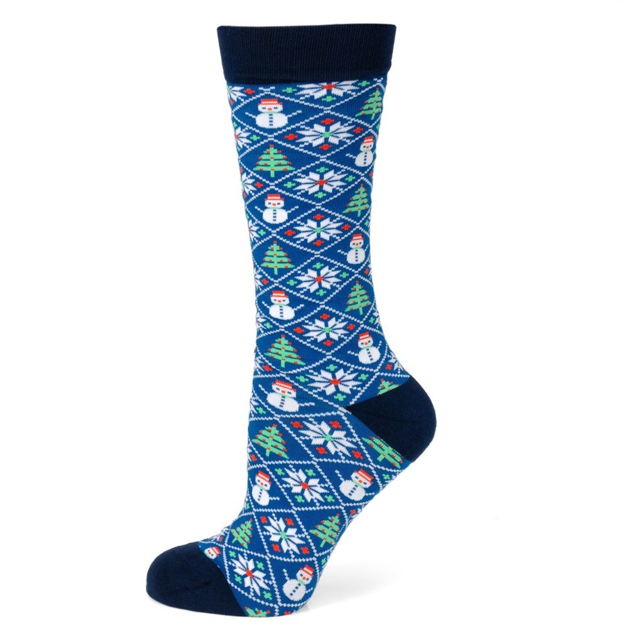 Cufflinks, Inc. Sweater Weather Blue Men'S Socks | Socks