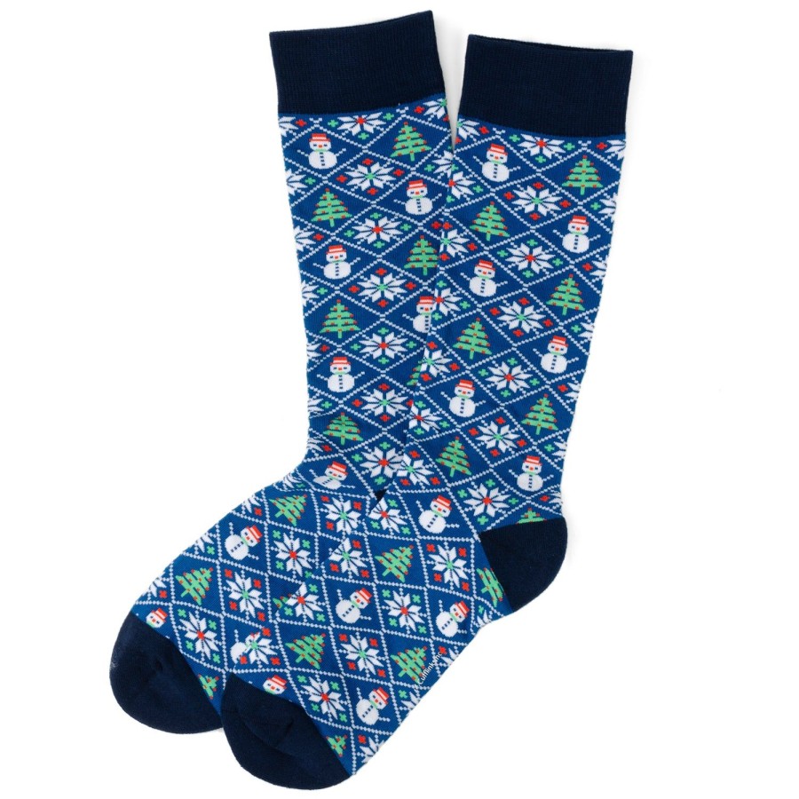 Cufflinks, Inc. Sweater Weather Blue Men'S Socks | Socks